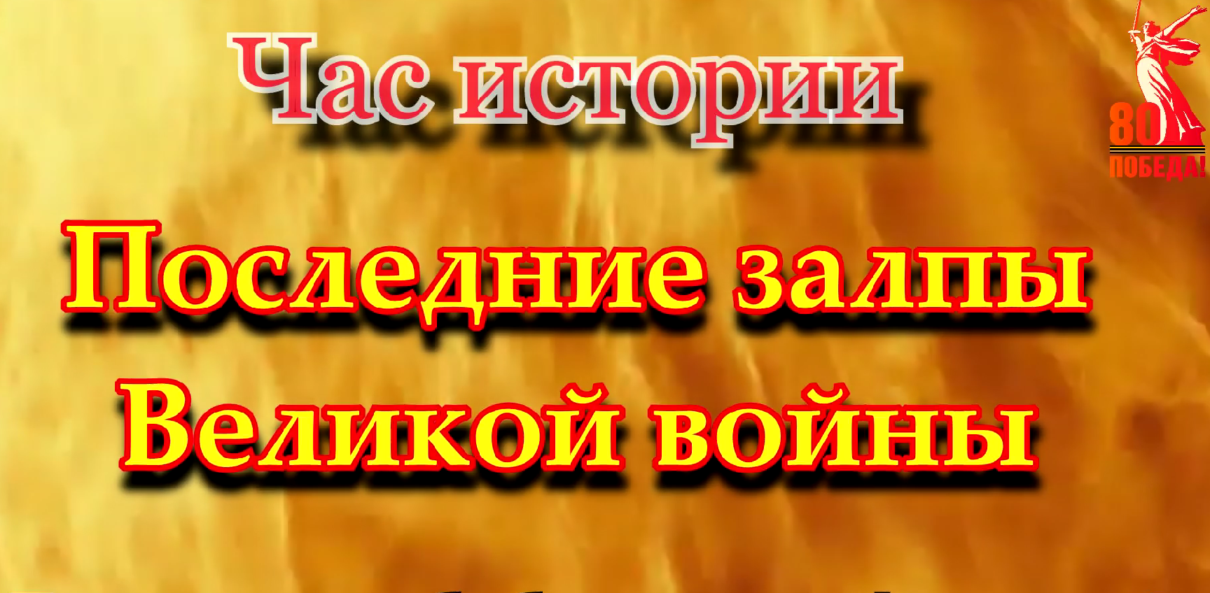 Час истории  «Последние залпы Великой войны»